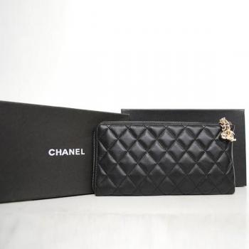 Chanel Wallet 37241 Black Lambskin Wallet