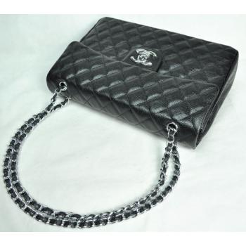 Cheap Chanel  Flap bags 46558 Black Cow Leather Ladies Bags