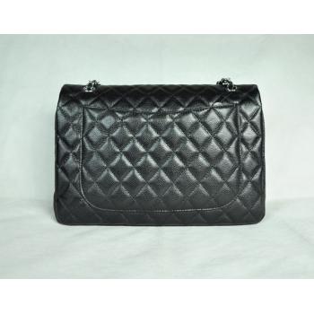 Cheap Chanel  Flap bags 46558 Black Cow Leather Ladies Bags