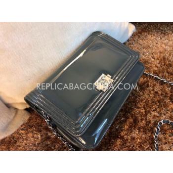 Replica Chanel Grey Cross Body Bag Leather  Flap