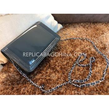 Replica Chanel Grey Cross Body Bag Leather  Flap