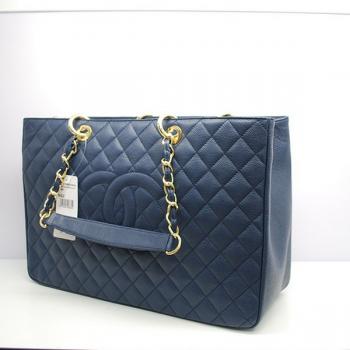 Replica Chanel Shopping bags 37001 Black Lambskin Ladies Handbags