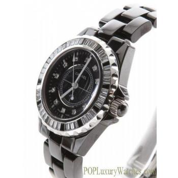 Replica Chanel Stainless Steel Black Watch