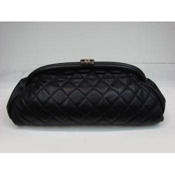 Chanel Clutches 35487 Black Evening Bag Ladies HM05618