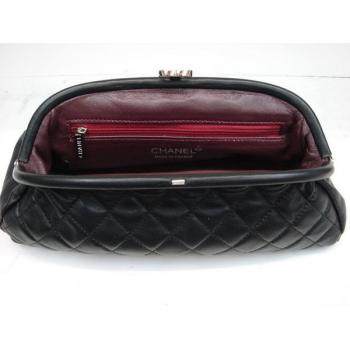 Chanel Clutches 35487 Black Evening Bag Ladies HM05618