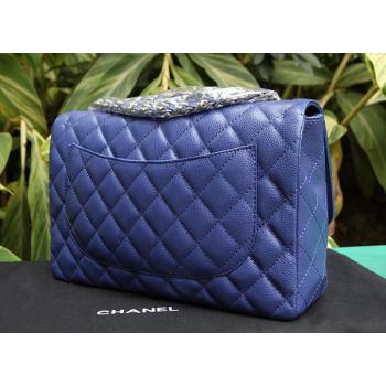 Chanel  Flap bags 51113 Blue Cow Leather Medium Handbag