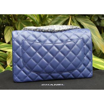 Chanel  Flap bags 51113 Blue Cow Leather Medium Handbag