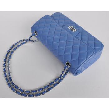 Chanel 2.55 Reissue Flap 2112 Blue Lambskin Cross Body Bag