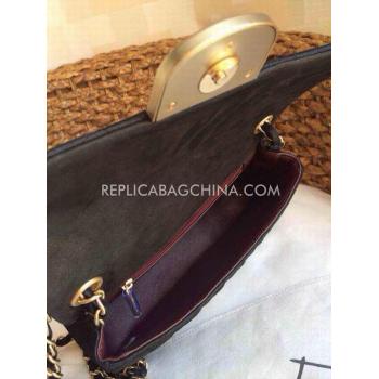 Chanel Shoulder Bag Genuine Leather New Arrival Black  Flap