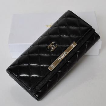 Chanel Wallet 518 Black Lambskin Ladies Wallet