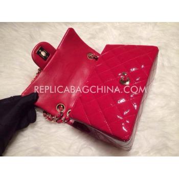 Chanel  Flap Red Shoulder Bag Genuine Leather