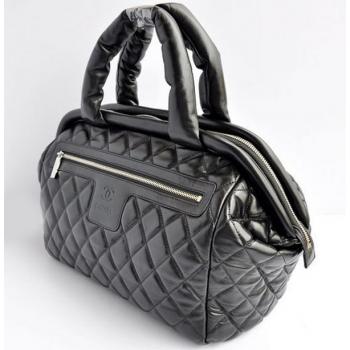 Chanel Coco bags 47205 Black Lambskin Medium Handbags Replica