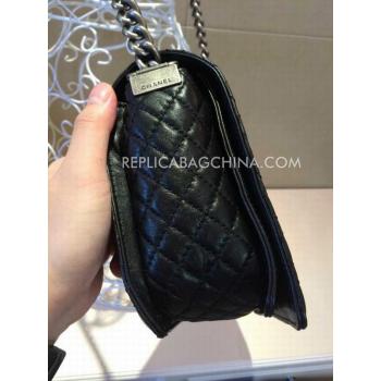 Chanel Shoulder Bag Le Boy Lambskin Black Replica