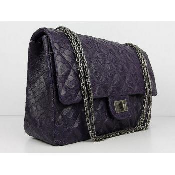 Replica Chanel 2.55 Reissue Flap 47788 Purple Leather Cross Body Bag