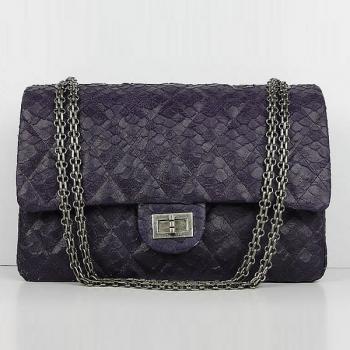 Replica Chanel 2.55 Reissue Flap 47788 Purple Leather Cross Body Bag