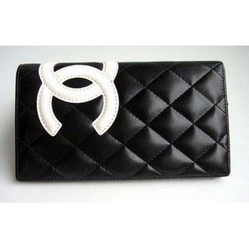 Chanel Wallet C0165 Black Lambskin Small Wallet