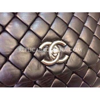 Cheap Chanel Calfskin Black Cross Body Bag Handbag Replica