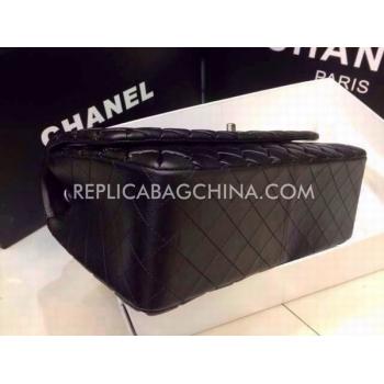 Cheap Chanel Calfskin Black Cross Body Bag Handbag Replica