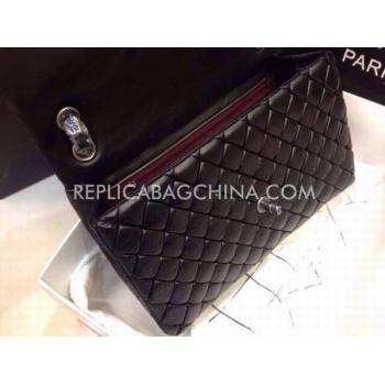 Cheap Chanel Calfskin Black Cross Body Bag Handbag Replica