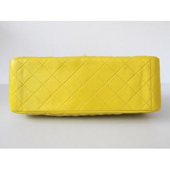 Chanel  Flap bags 1114 Yellow Lambskin Medium Bag