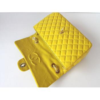 Chanel  Flap bags 1114 Yellow Lambskin Medium Bag