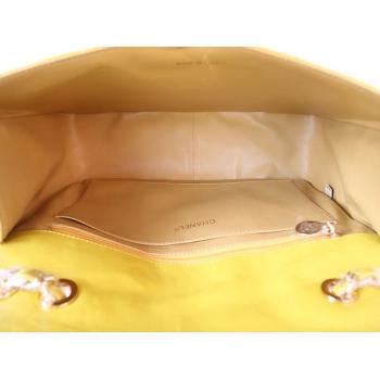 Chanel  Flap bags 1114 Yellow Lambskin Medium Bag