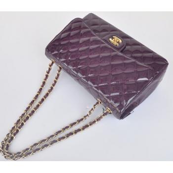 Chanel  Flap bags 28600 Purple Enamel Cross Body Bag Replica