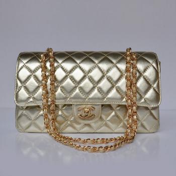 Chanel  Flap bags 1113 Gold Medium Cross Body Bag Replica