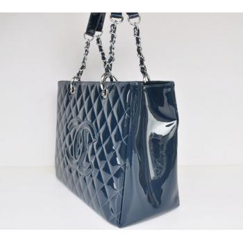 Chanel Shopping bags 20995 Blue Enamel Ladies Handbag