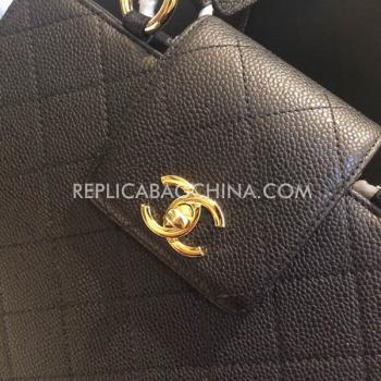 Chanel Leather Handbag  Black