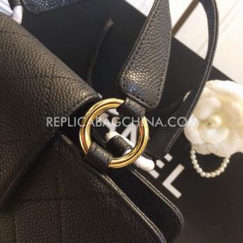 Chanel Leather Handbag  Black