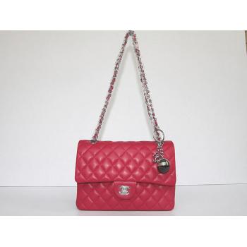 Quality Chanel  Flap bags 01112A Red Cross Body Bag Ladies