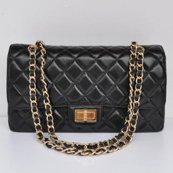 Quality Chanel 2.55 Reissue Flap 1113 Black Lambskin Ladies Bag Replica