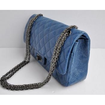 Chanel 2.55 Reissue Flap 35944 Blue Crocodile Cross Body Bag