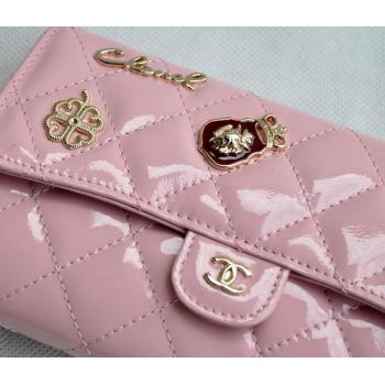 Chanel Wallet 37239 Pink Enamel Ladies Wallet