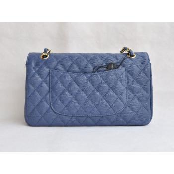 Cheap Chanel  Flap bags 1112 Blue Cow Leather Cross Body Bag