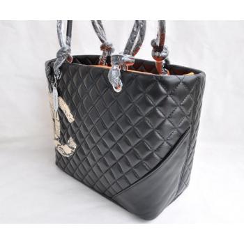 Chanel Cambon bags 25169 Black Cross Body Bag Ladies