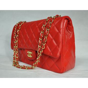 Chanel  Flap bags 28600 Red Lambskin Cross Body Bag