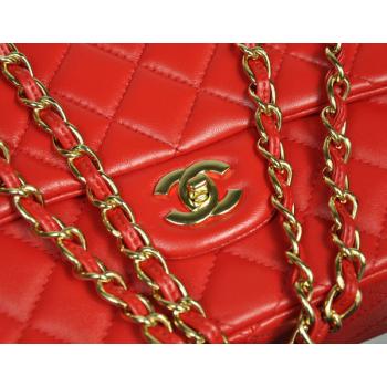 Chanel  Flap bags 28600 Red Lambskin Cross Body Bag