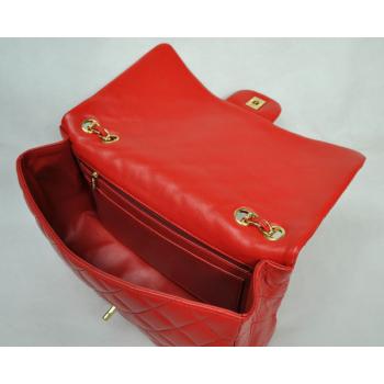 Chanel  Flap bags 28600 Red Lambskin Cross Body Bag