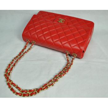 Chanel  Flap bags 28600 Red Lambskin Cross Body Bag