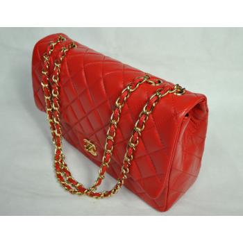 Chanel  Flap bags 28600 Red Lambskin Cross Body Bag