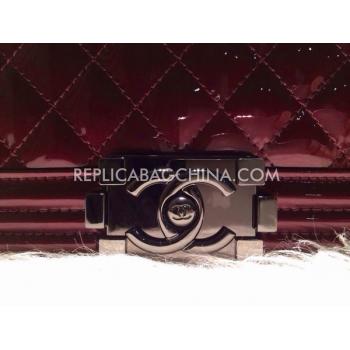 Chanel Cross Body Bag Red Le Boy Leather