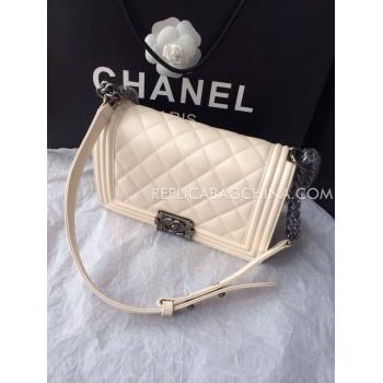 Chanel Leather Cross Body Bag New Arrival White Le Boy