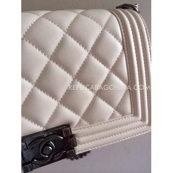 Chanel Leather Cross Body Bag New Arrival White Le Boy