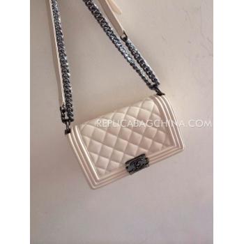 Chanel Leather Cross Body Bag New Arrival White Le Boy