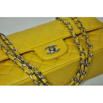 Chanel  Flap bags 1112 Yellow Lambskin Small Handbags