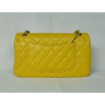 Chanel  Flap bags 1112 Yellow Lambskin Small Handbags