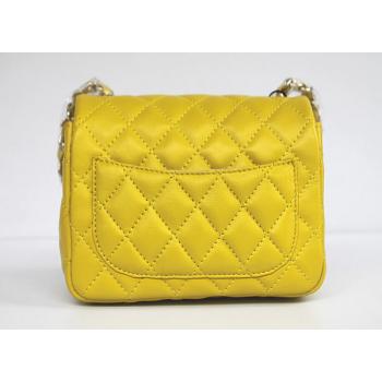 Chanel  Flap bags 1115 Yellow Lambskin Small