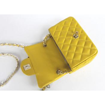 Chanel  Flap bags 1115 Yellow Lambskin Small